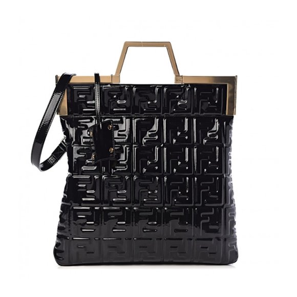 Fendi Handbags - SOLD FENDI Vernice Embossed 1974  Shopping Tote